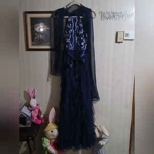 Gorgeous Navy Floral Formal Gown